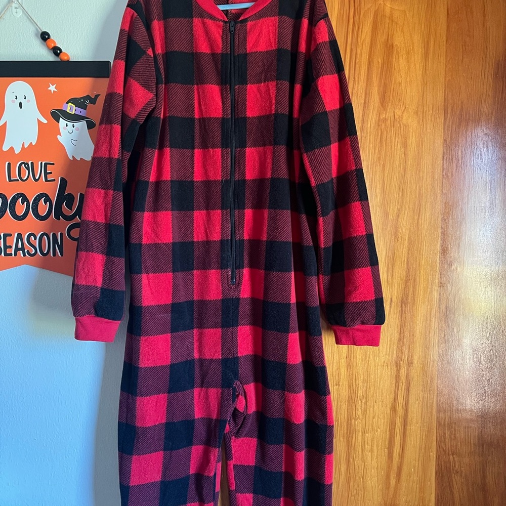 Arizona Jean Company Red and Black Plaid Kids Pajama Set
